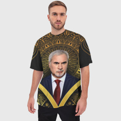 Мужская футболка oversize 3D Валерий Меладзе золото мандала - фото 2