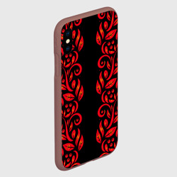 Чехол для iPhone XS Max матовый Хохлома - фото 2