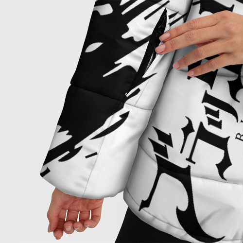Женская зимняя куртка Oversize Черный клеывер аниме, цвет черный - фото 6