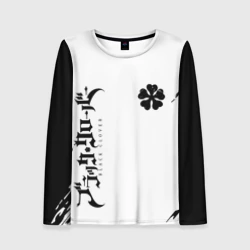 Женский лонгслив 3D Черный клевер аниме