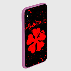 Чехол для iPhone XS Max матовый Черный клевер аниме, - фото 2