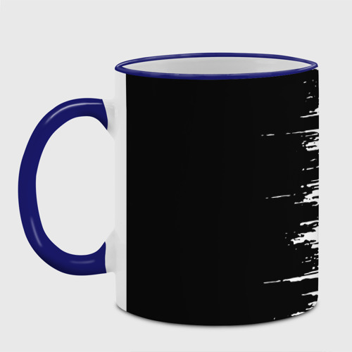 Кружка с полной запечаткой Чёрный клевер,, цвет Кант синий - фото 2