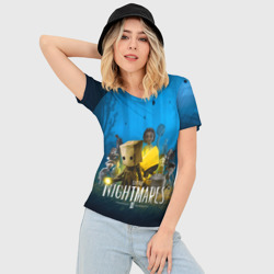 Женская футболка 3D Slim Little nightmares 2 - фото 2