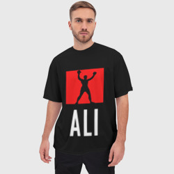 Мужская футболка oversize 3D Muhammad Ali - фото 2