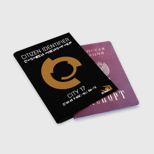 Обложка для паспорта матовая кожа Citizen identifier, цвет черный - фото 3