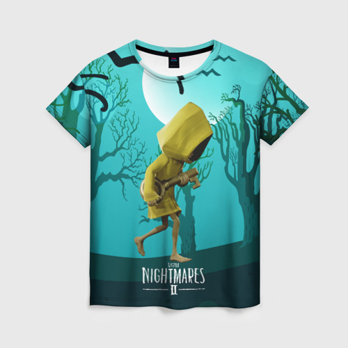 Женская футболка 3D с принтом Little   Nightmares 2, вид спереди #2