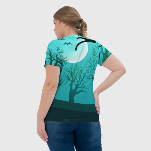 Женская футболка 3D с принтом Little   Nightmares 2, вид сзади #2