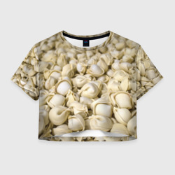 Женская футболка Crop-top 3D Пельмени