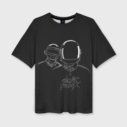 Женская футболка oversize 3D Daft Punk