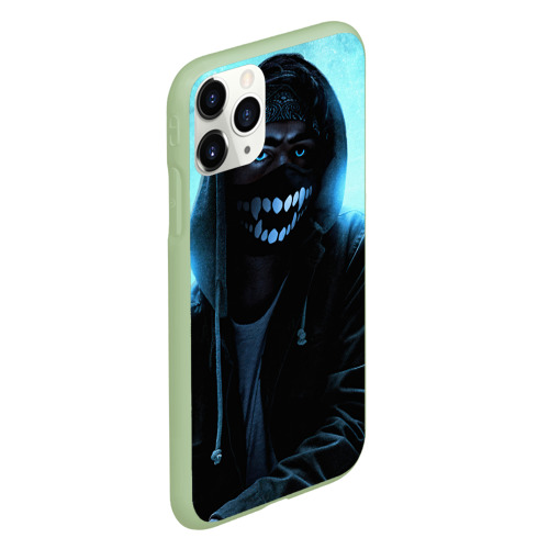 Чехол для iPhone 11 Pro матовый с принтом Парень в маске, вид сбоку #3