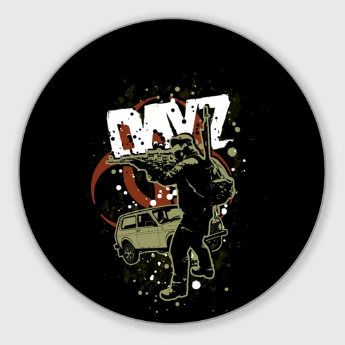 Круглый коврик для мышки DayZ и 4х4 авто