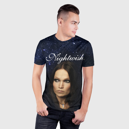 Мужская футболка 3D Slim Nightwish space, цвет 3D печать - фото 3