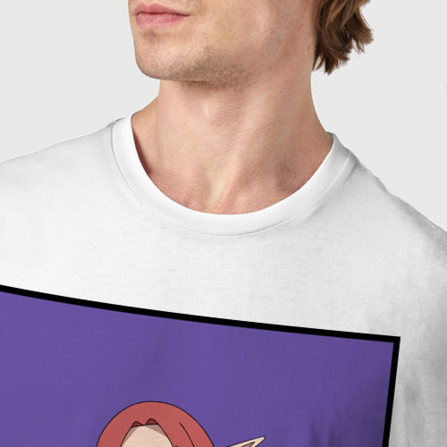 Мужская футболка хлопок Глоксиния, цвет белый - фото 6