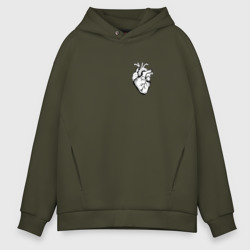 Мужское худи Oversize хлопок Анатомическое сердце