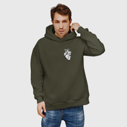 Мужское худи Oversize хлопок Анатомическое сердце - фото 2