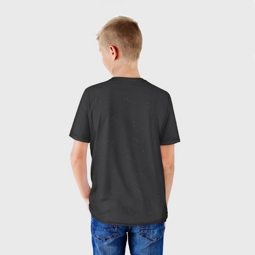 Детская футболка 3D с принтом РОК НАВСЕГДА!, вид сзади #2