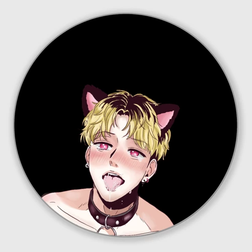 Круглый коврик для мышки Ahegao О Чан У