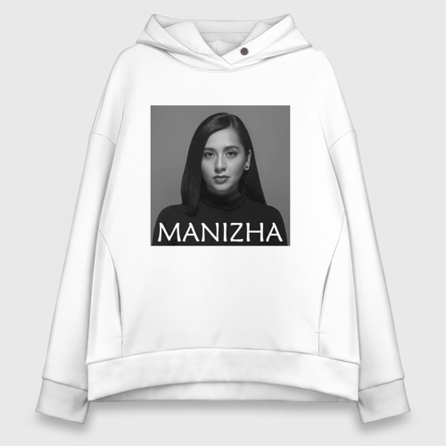 Женское худи Oversize хлопок МАНИЖА | MANIZHA (Z), цвет белый