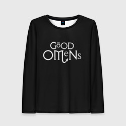 Женский лонгслив 3D Good omens Благие знамения крылья