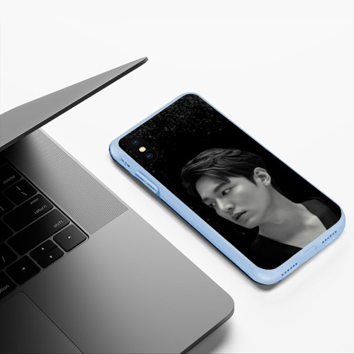Чехол для iPhone XS Max матовый Ли Мин Хо Lee Min Ho, цвет голубой - фото 5