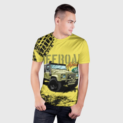 Мужская футболка 3D Slim Land Rover - фото 2