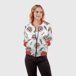 Женский бомбер 3D Нанами Кенто Магическая битва - фото 2