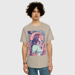 Мужская футболка хлопок Oversize Lana del rey - фото 2