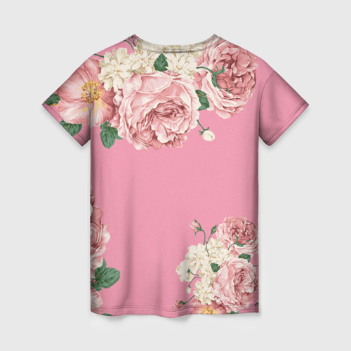 Женская футболка 3D Лана дел рей в цветах, цвет 3D печать - фото 2