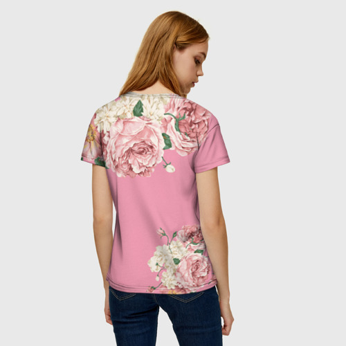 Женская футболка 3D Лана дел рей в цветах, цвет 3D печать - фото 4