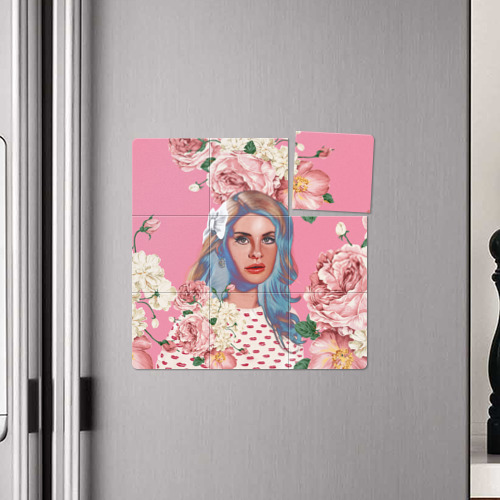 Магнитный плакат 3Х3 Лана дел рей в цветах - фото 4