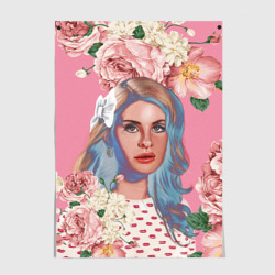 Постер Лана дел рей в цветах