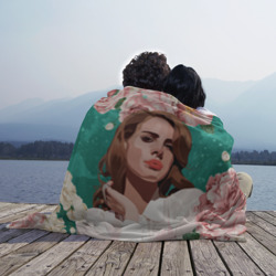 Плед с принтом Lana del rey для любого человека, вид спереди №3. Цвет основы: 3d (велсофт)