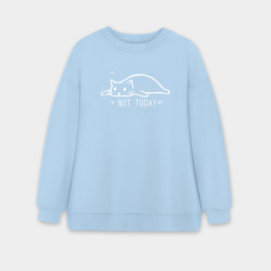 Женский свитшот oversize без начеса хлопок Not today не сегодня