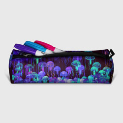 Пенал школьный 3D Неоновые медузы - фото 2