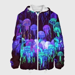 Мужская куртка 3D Неоновые медузы
