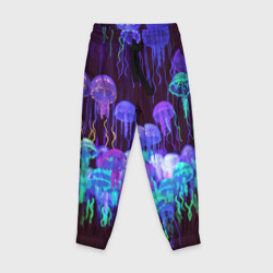 Детские брюки 3D Неоновые медузы