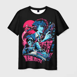 Мужская футболка 3D Cowboy Bebop neon