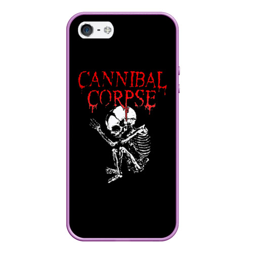 Чехол для iPhone 5/5S матовый Cannibal Corpse 1, цвет сиреневый