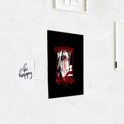 Постер с принтом Cannibal Corpse 2 для любого человека, вид спереди №3. Цвет основы: белый