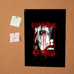 Постер с принтом Cannibal Corpse 2 для любого человека, вид спереди №2. Цвет основы: белый