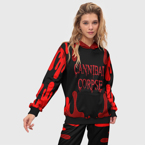 Женский костюм с толстовкой 3D Cannibal Corpse, цвет черный - фото 3