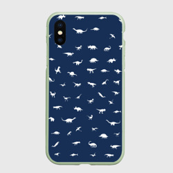 Чехол для iPhone XS Max матовый Dinoworld#2