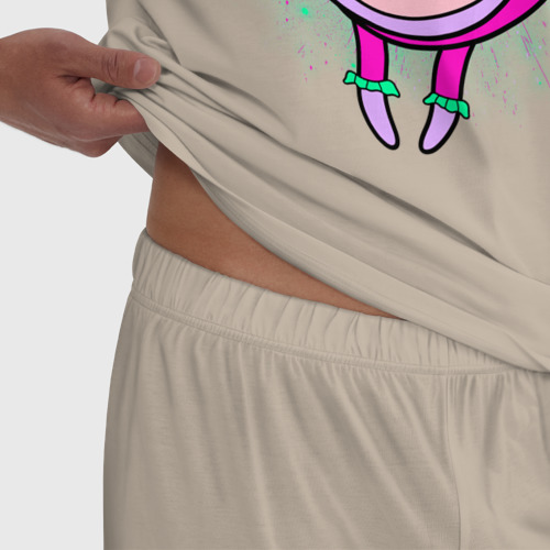 Мужская пижама хлопок Авокадо единорог, цвет миндальный - фото 6