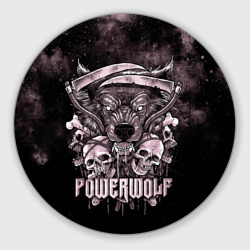 Круглый коврик для мышки Powerwolf