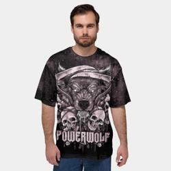 Мужская футболка oversize 3D Powerwolf - фото 2