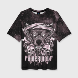 Женская футболка oversize 3D Powerwolf