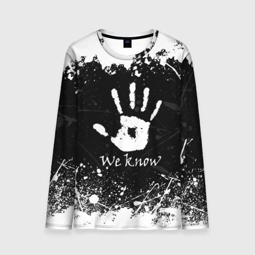 Мужской лонгслив 3D We know TES