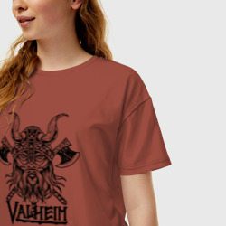 Женская футболка хлопок Oversize Valheim - фото 2