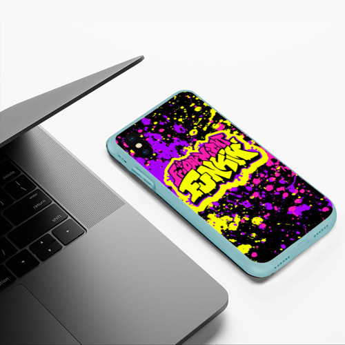 Чехол для iPhone XS Max матовый Friday Night Funkin, цвет мятный - фото 5