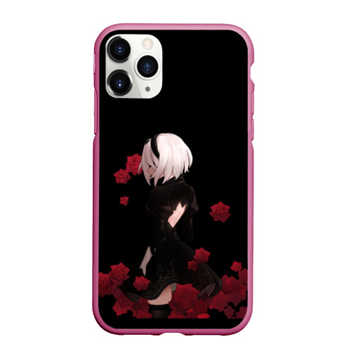 Чехол для iPhone 11 Pro Max матовый Anime teen, цвет малиновый